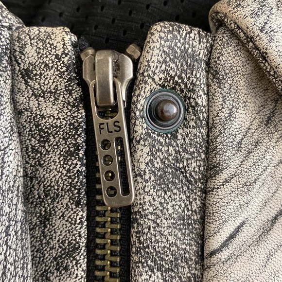 Francis Leon leather jacket grey and black size 1 - Picture 13 of 14